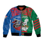Custom Knights and Rabbitohs Mascot Together Bomber Jacket