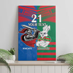 Custom Knights and Rabbitohs Mascot Together Canvas Wall Art