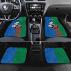 Custom Knights and Rabbitohs Mascot Together Car Mats