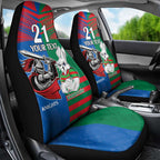 Custom Knights and Rabbitohs Mascot Together Car Seat Cover