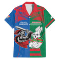 Custom Knights and Rabbitohs Mascot Together Family Matching Mermaid Dress and Hawaiian Shirt