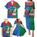 Custom Knights and Rabbitohs Mascot Together Family Matching Puletasi and Hawaiian Shirt