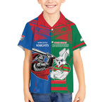 Custom Knights and Rabbitohs Mascot Together Hawaiian Shirt