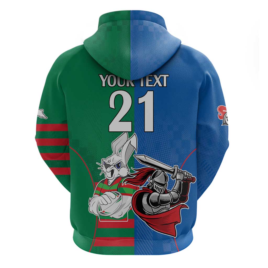 Custom Knights and Rabbitohs Mascot Together Hoodie
