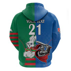 Custom Knights and Rabbitohs Mascot Together Hoodie