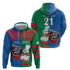Custom Knights and Rabbitohs Mascot Together Hoodie
