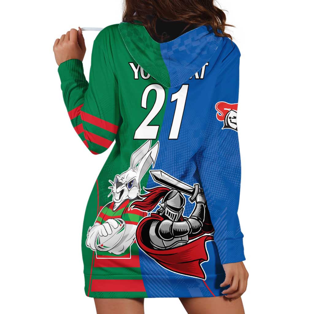 Custom Knights and Rabbitohs Mascot Together Hoodie Dress