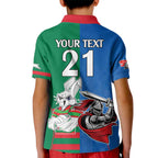 Custom Knights and Rabbitohs Mascot Together Kid Polo Shirt