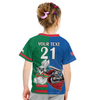 Custom Knights and Rabbitohs Mascot Together Kid T Shirt