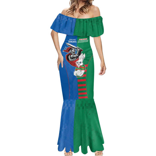 Custom Knights and Rabbitohs Mascot Together Mermaid Dress