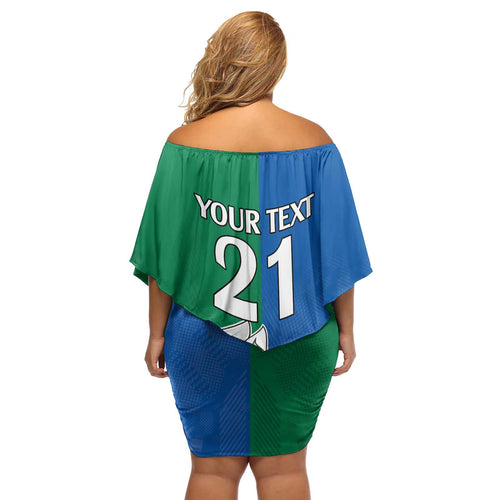 Custom Knights and Rabbitohs Mascot Together Off Shoulder Short Dress