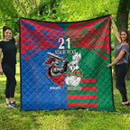 Custom Knights and Rabbitohs Mascot Together Quilt
