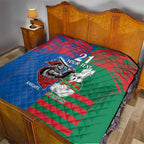 Custom Knights and Rabbitohs Mascot Together Quilt