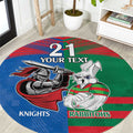 Custom Knights and Rabbitohs Mascot Together Round Carpet
