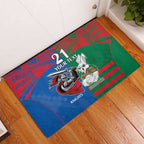 Custom Knights and Rabbitohs Mascot Together Rubber Doormat