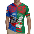 Custom Knights and Rabbitohs Mascot Together Rugby Jersey