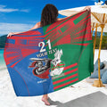 Custom Knights and Rabbitohs Mascot Together Sarong