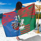 Custom Knights and Rabbitohs Mascot Together Sarong