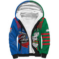 Custom Knights and Rabbitohs Mascot Together Sherpa Hoodie