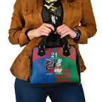 Custom Knights and Rabbitohs Mascot Together Shoulder Handbag