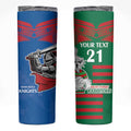 Custom Knights and Rabbitohs Mascot Together Skinny Tumbler
