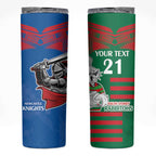 Custom Knights and Rabbitohs Mascot Together Skinny Tumbler