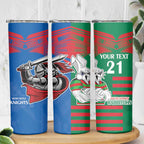 Custom Knights and Rabbitohs Mascot Together Skinny Tumbler