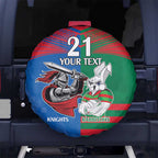 Custom Knights and Rabbitohs Mascot Together Spare Tire Cover