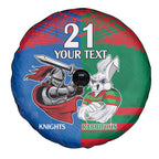 Custom Knights and Rabbitohs Mascot Together Spare Tire Cover