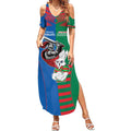 Custom Knights and Rabbitohs Mascot Together Summer Maxi Dress