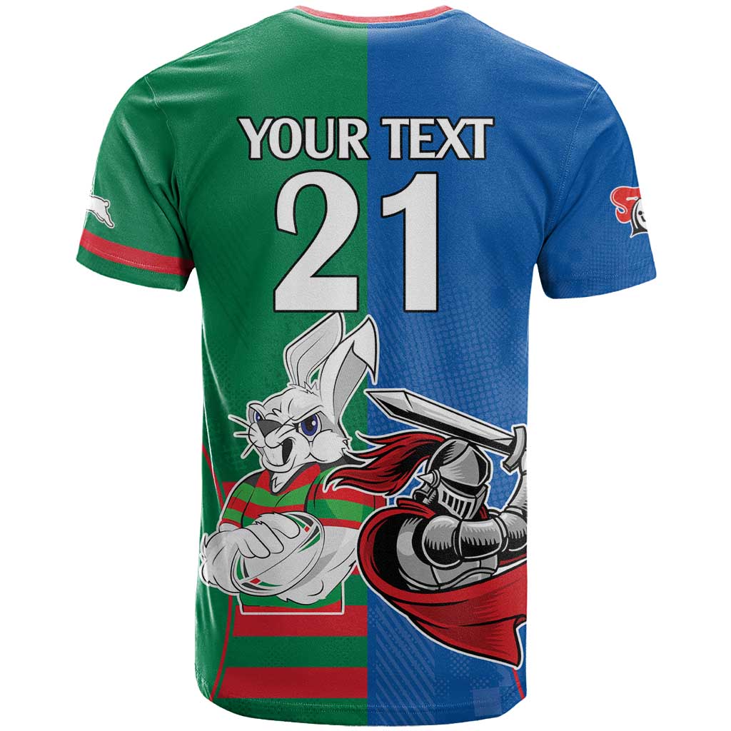 Custom Knights and Rabbitohs Mascot Together T Shirt