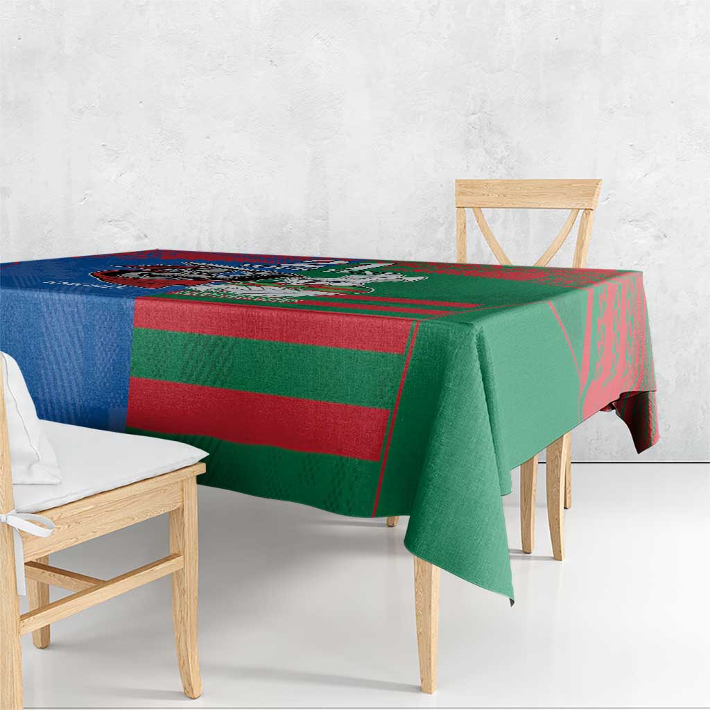 Custom Knights and Rabbitohs Mascot Together Tablecloth