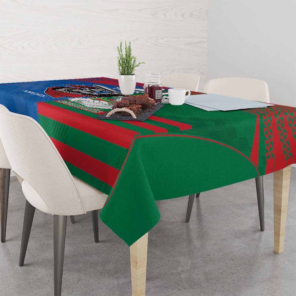 Custom Knights and Rabbitohs Mascot Together Tablecloth