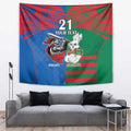 Custom Knights and Rabbitohs Mascot Together Tapestry