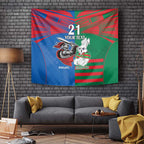 Custom Knights and Rabbitohs Mascot Together Tapestry