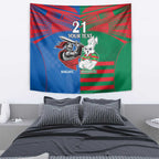 Custom Knights and Rabbitohs Mascot Together Tapestry