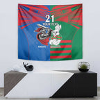 Custom Knights and Rabbitohs Mascot Together Tapestry