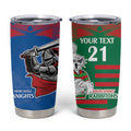 Custom Knights and Rabbitohs Mascot Together Tumbler Cup