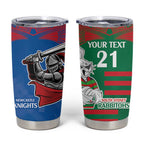 Custom Knights and Rabbitohs Mascot Together Tumbler Cup