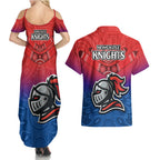 knights-permier-2023-couples-matching-summer-maxi-dress-and-hawaiian-shirt-nrl-mascot-with-aboriginal