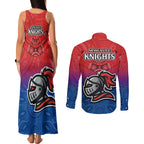 knights-permier-2023-couples-matching-tank-maxi-dress-and-long-sleeve-button-shirts-nrl-mascot-with-aboriginal
