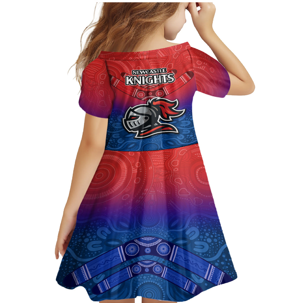 knights-permier-2023-family-matching-mermaid-dress-and-hawaiian-shirt-nrl-mascot-with-aboriginal