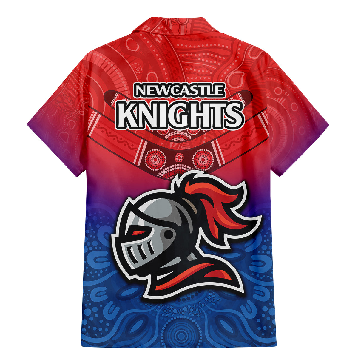 knights-permier-2023-family-matching-mermaid-dress-and-hawaiian-shirt-nrl-mascot-with-aboriginal