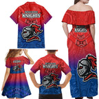 knights-permier-2023-family-matching-off-shoulder-maxi-dress-and-hawaiian-shirt-nrl-mascot-with-aboriginal