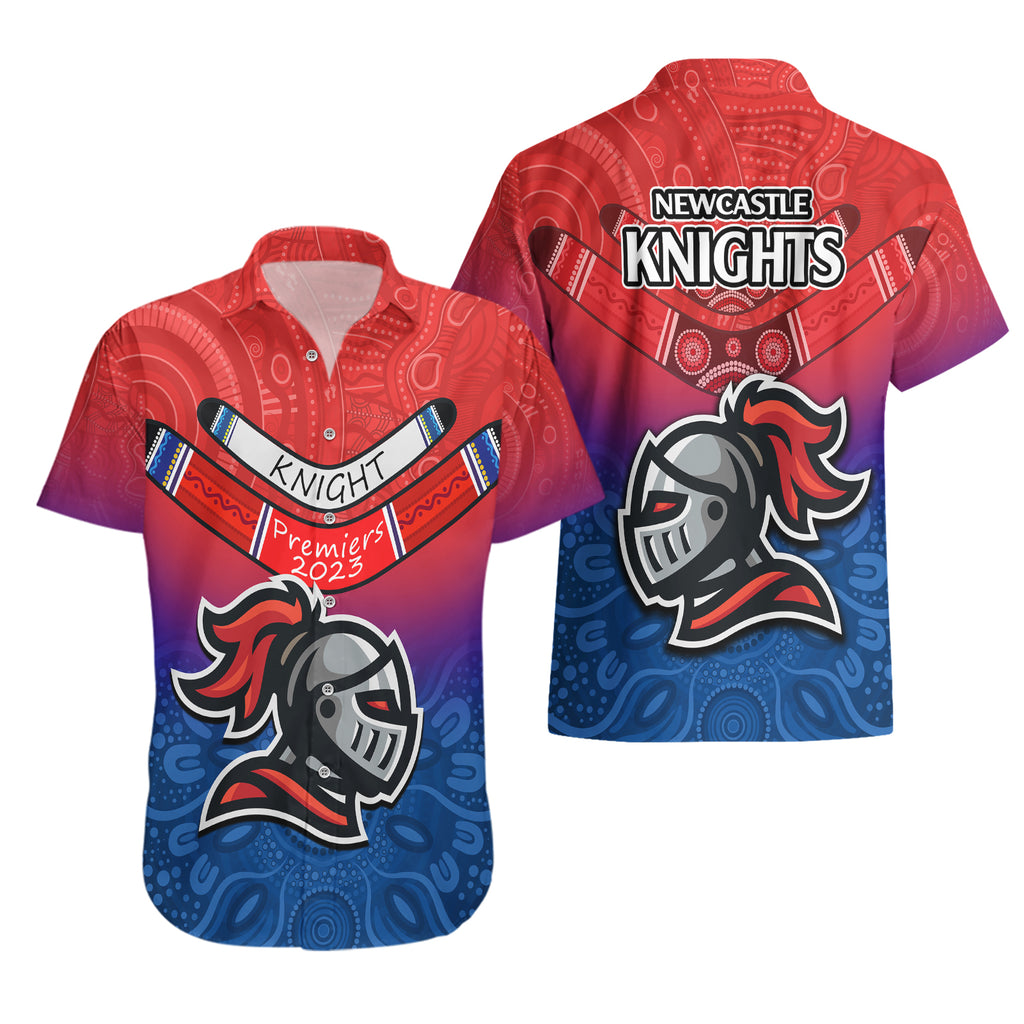 knights-permier-2023-hawaiian-shirt-nrl-mascot-with-aboriginal