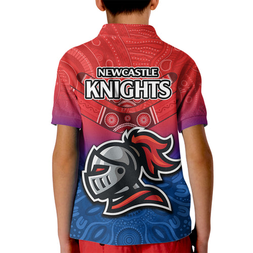 knights-permier-2023-kid-polo-shirt-nrl-mascot-with-aboriginal