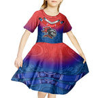 knights-permier-2023-kid-short-sleeve-dress-nrl-mascot-with-aboriginal