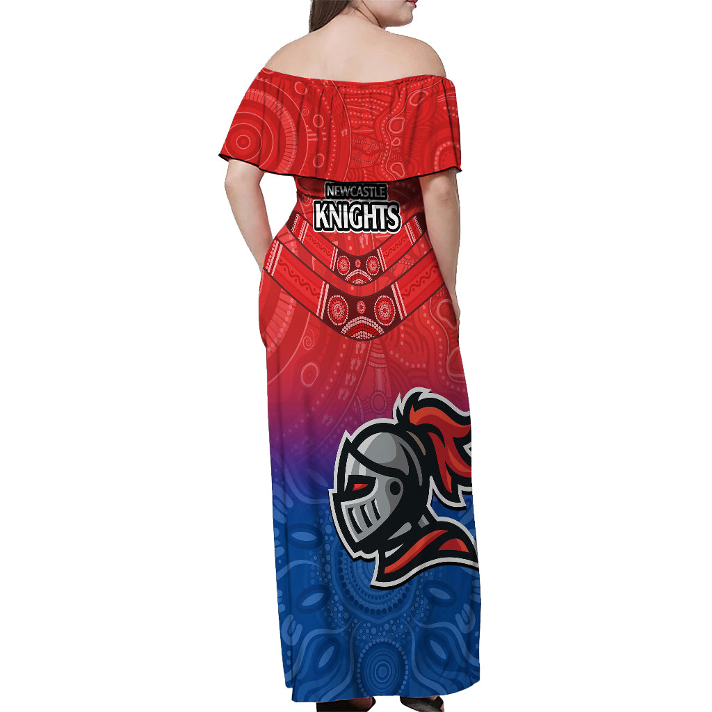knights-permier-2023-off-shoulder-maxi-dress-nrl-mascot-with-aboriginal