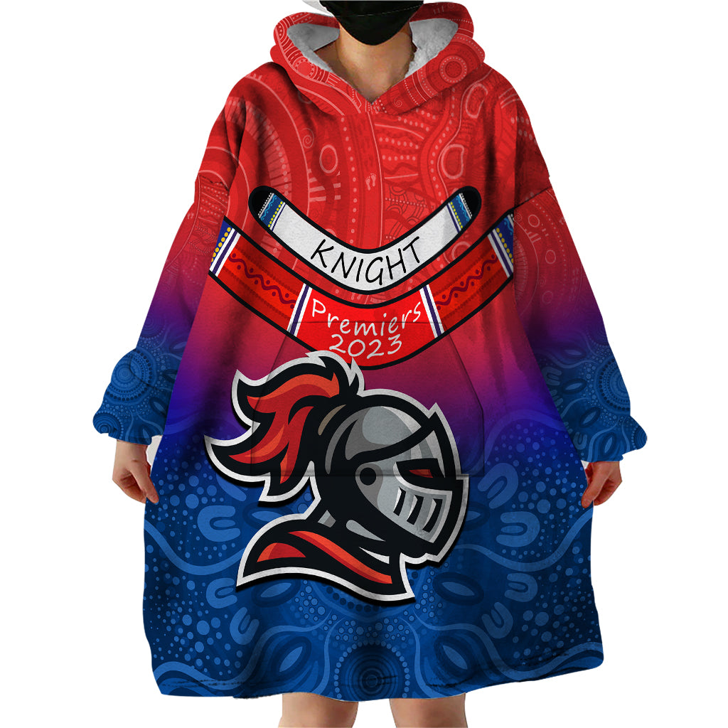 knights-permier-2023-wearable-blanket-hoodie-nrl-mascot-with-aboriginal
