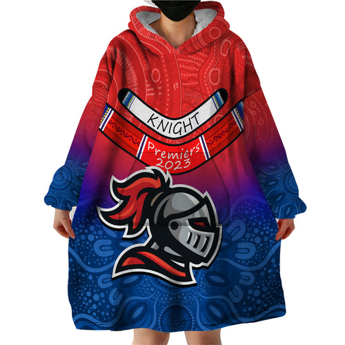 knights-permier-2023-wearable-blanket-hoodie-nrl-mascot-with-aboriginal